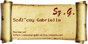 Szécsy Gabriella névjegykártya