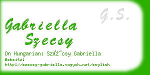 gabriella szecsy business card